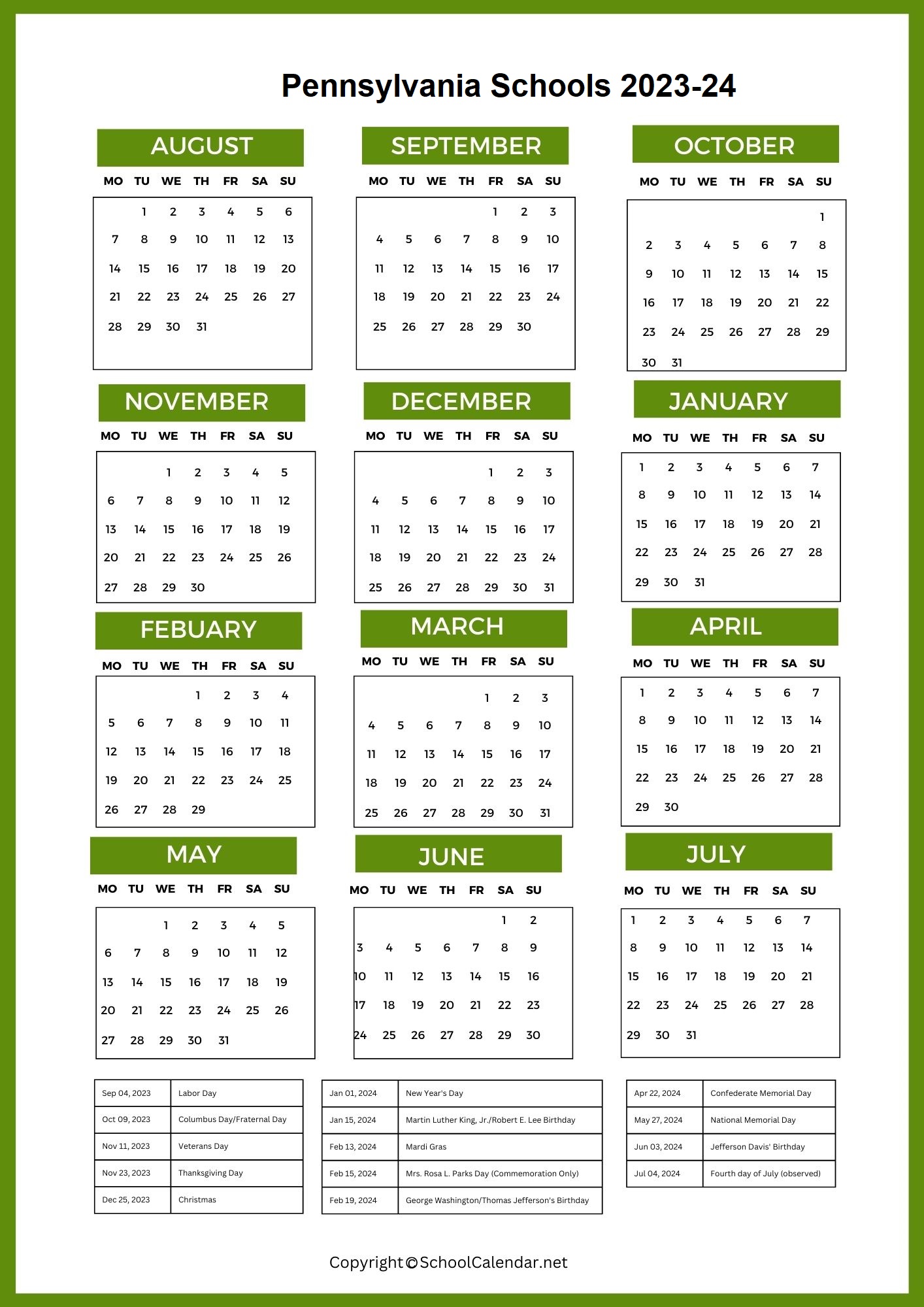 Pennsylvania School Calendar 2025 Printable Eleni Hedwiga Pennsylvania School Calendar 2025 Printable Eleni Hedwiga